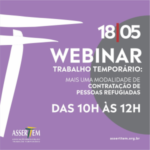 ASSERTTEM promove webinar sobre contratação de pessoas refugiadas